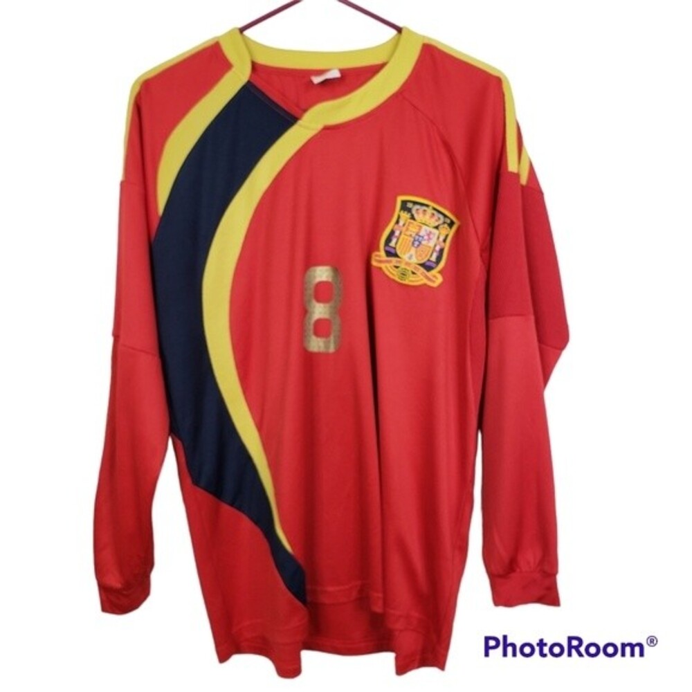 Spain National Football Team Kids Long Sleeve Jersey Size XL